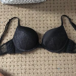 Victoria secret black lace push up bra